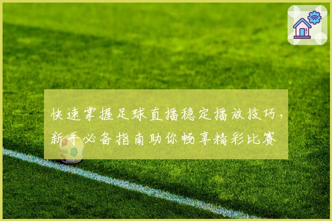 快速掌握足球直播稳定播放技巧，新手必备指南助你畅享精彩比赛